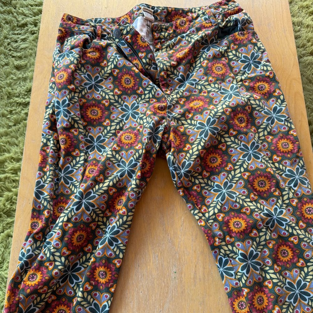 Lucy and Yak floral pants (denim like?)
